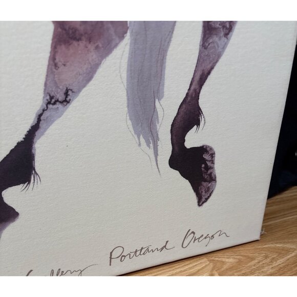 Carol Grigg Canvas Print Holding Down Windrunner Cherokee Artist Signed 38"x26" - Picture 5 of 9